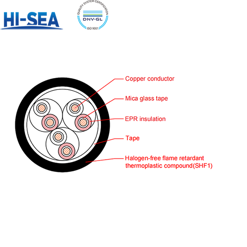 CHEPF/NC EPR Insulation Low Smoke Halogen Free Fire Resistant Marine Communication Cable